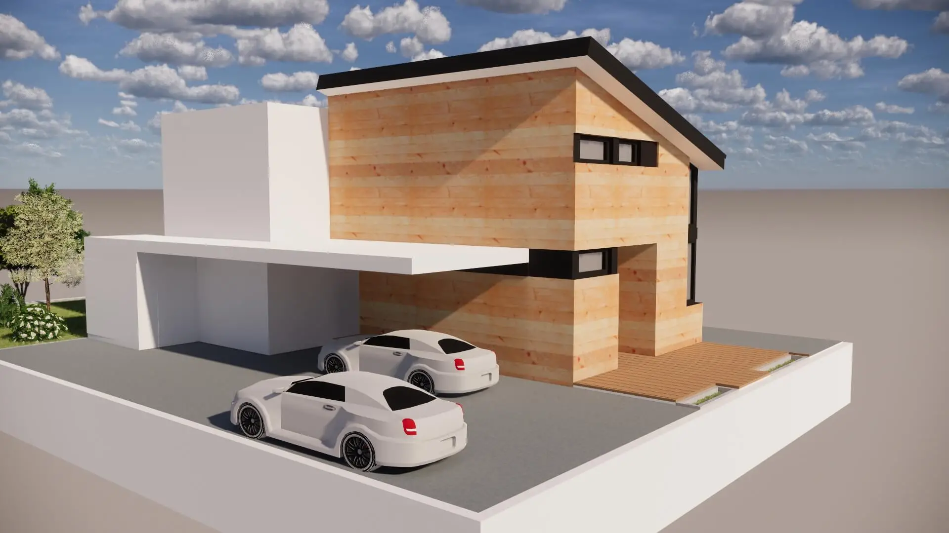Proyecto de 1 vivienda unifamiliar aislada y garaje en residencial vereda