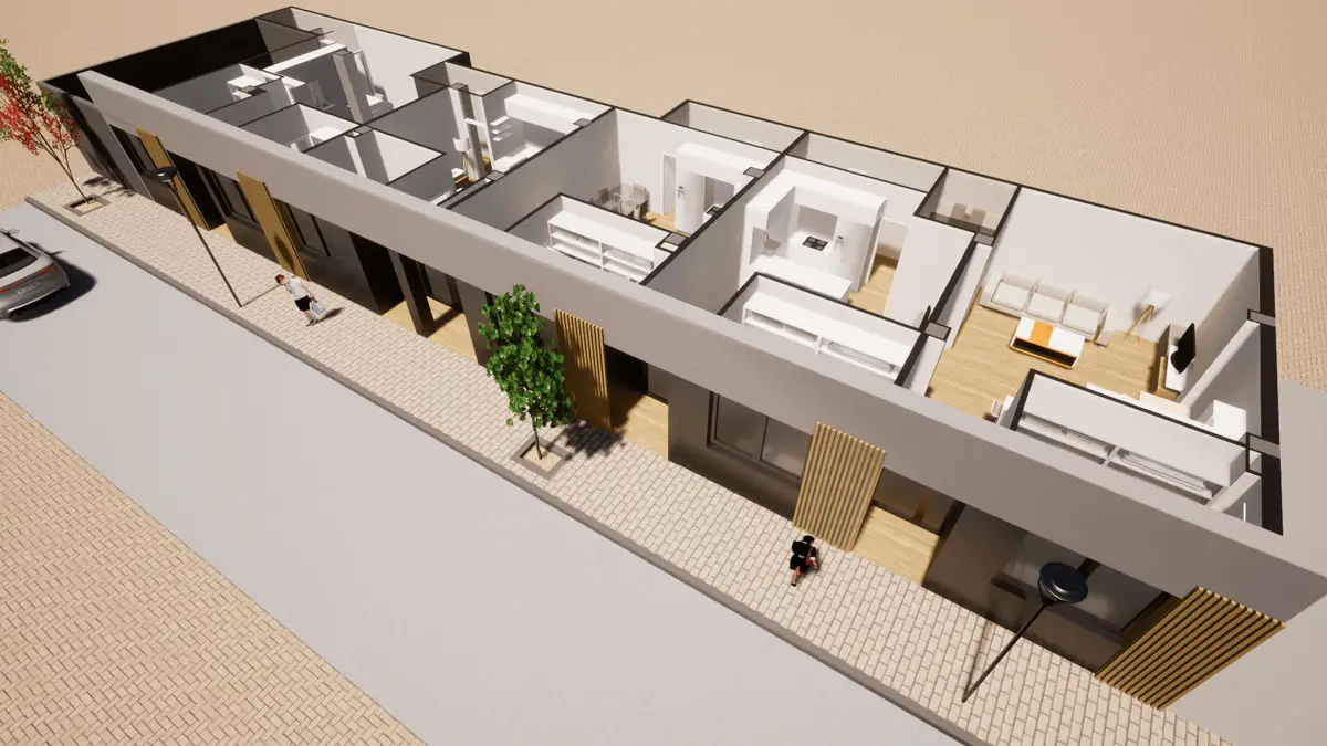 Proyecto de adecuación de local en edificio de viviendas para implantar 5 apartamentos de uso turístico en la avenida olimpia